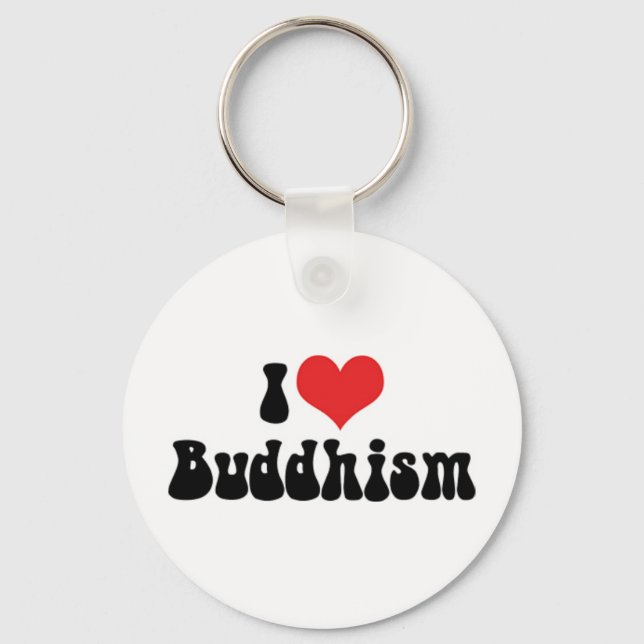 I Love Buddhism Keychain (Front)