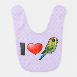 Customizable Green Budgie Baby Bib