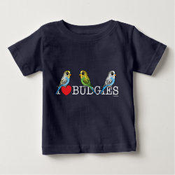 I Love Budgies Baby Fine Jersey T-Shirt