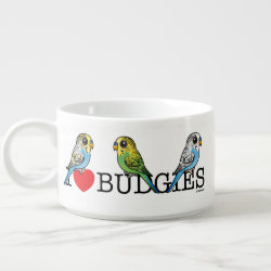 I Love Budgies Chili Bowl