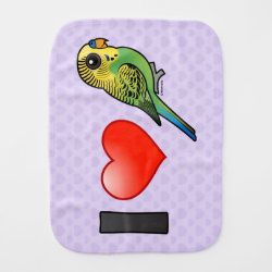 Customizable Green Budgie Burp Cloth