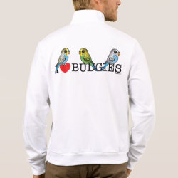 I Love Budgies American Apparel California Fleece Zip Jogger