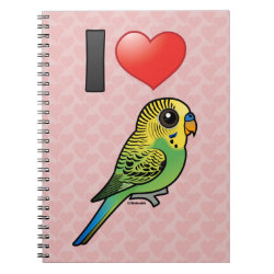 Customizable Green Budgie Photo Notebook (6.5