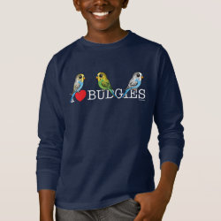 I Love Budgies Kids' Basic Long Sleeve T-Shirt