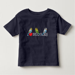 I Love Budgies Toddler Fine Jersey T-Shirt