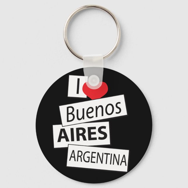 I Love Buenos Aires Keychain (Front)