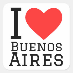 I love Buenos Aires Square Sticker