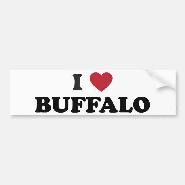 I Love Buffalo Bumper Sticker (Front)