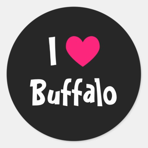 I Love Buffalo Classic Round Sticker