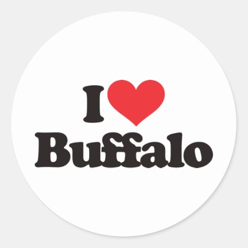 I Love Buffalo Classic Round Sticker