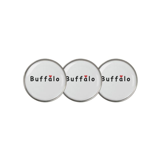 I love Buffalo Golf Ball Marker (3 Up)