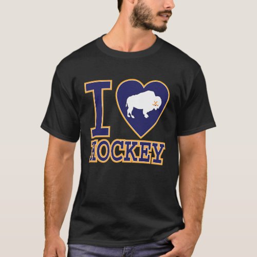 I LOVE BUFFALO HOCKEY  heart NY New York lovers fa T_Shirt