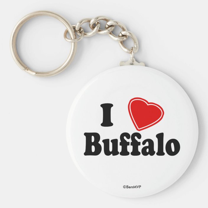 I Love Buffalo Keychain