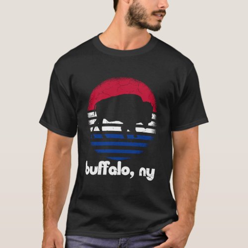 I Love Buffalo New York Retro Standing Buffalo Ny T_Shirt