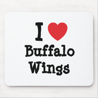 I love Buffalo Wings heart T-Shirt Mouse Pad