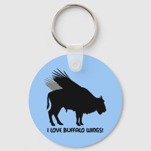 I love buffalo wings keychain