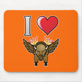I Love Buffalo Wings Mouse Pad