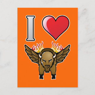 I Love Buffalo Wings Postcard