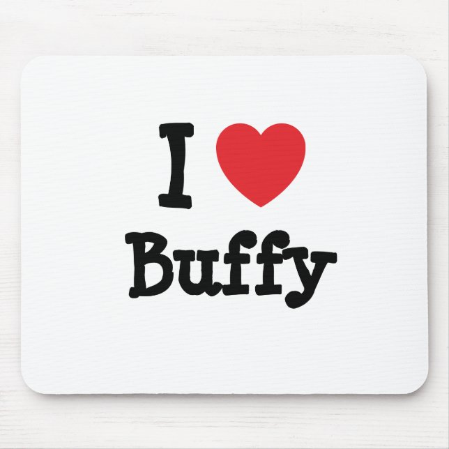 I love Buffy heart T-Shirt Mouse Pad (Front)