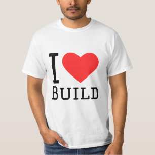 I love build square sticker T-Shirt