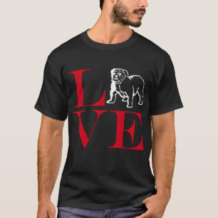 I Love Bulldogs - Dark Colored Tee