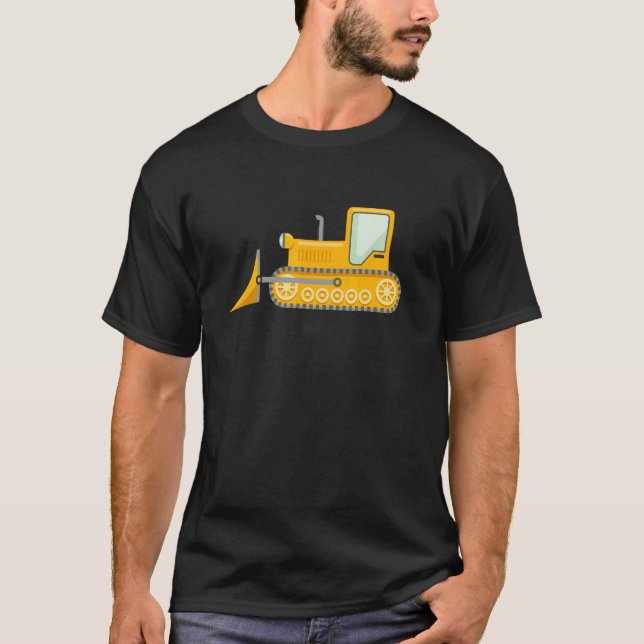I Love bulldozer Truck For Men Boys Kids T-Shirt (Front)