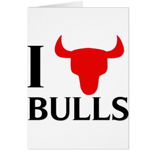 I Love Bulls Cards (Front)