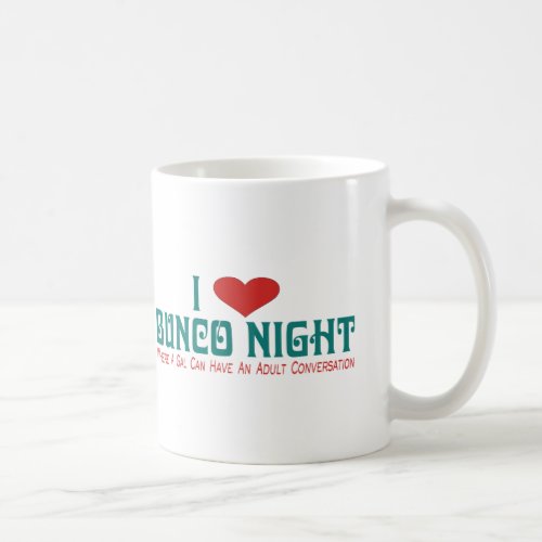 i love bunco night coffee mug