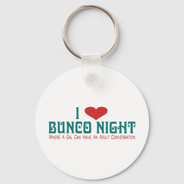i love bunco night keychain (Front)