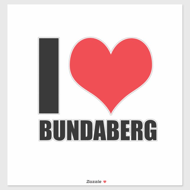 I love Bundaberg Sticker (Sheet)