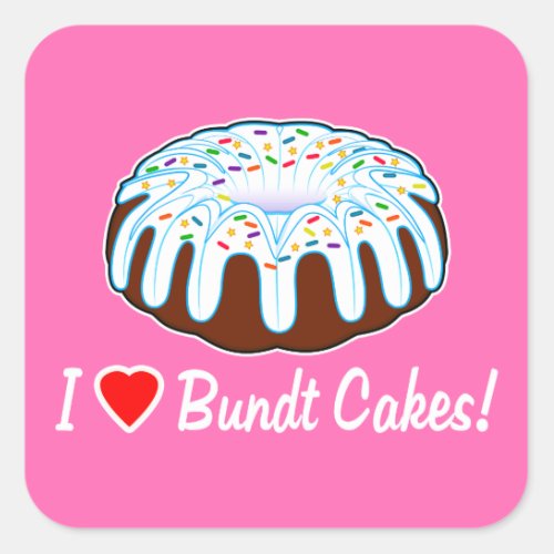 I Love Bundt Cake Sticker