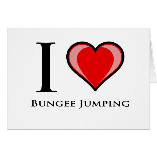 I Love Bungee Jumping Cards (Front Horizontal)