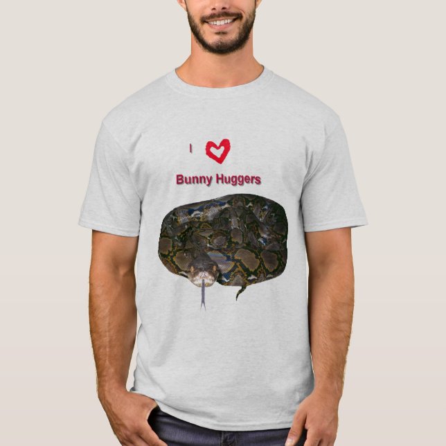 I Love Bunny Huggers T-Shirt (Front)