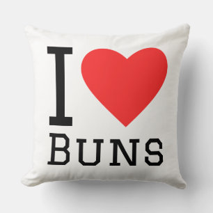 I love buns throw pillow
