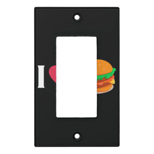 I Love Burger Cheeseburger Unhealthy Eating Light Switch Cover