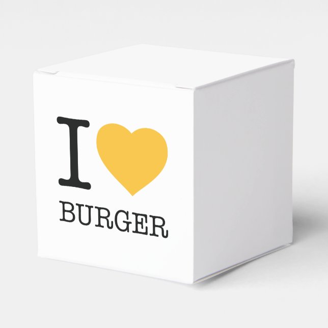 I LOVE BURGER FAVOR BOXES (Front Side)