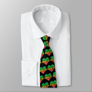 I Love Burkina Faso, Heart Burkinabè Neck Tie