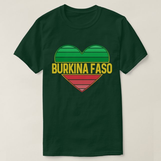 I Love Burkina Faso, Heart Burkinabè T-Shirt (Design Front)