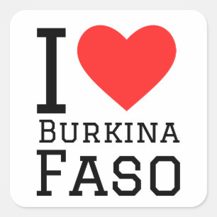 I love Burkina Faso Square Sticker