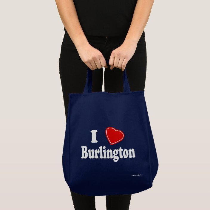 I Love Burlington Canvas Bag