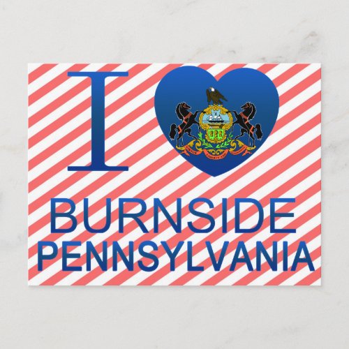 I Love Burnside PA Postcard