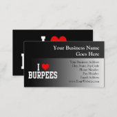 I Love Burpees, Fitness Business Card (Front/Back)