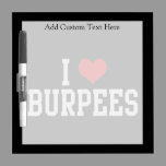 I Love Burpees, Fitness Dry-Erase Board