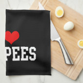 I Love Burpees, Fitness Kitchen Towel (Quarter Fold)