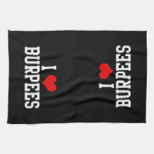 I Love Burpees, Fitness Kitchen Towel (Horizontal)