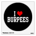 I Love Burpees, Fitness Wall Sticker