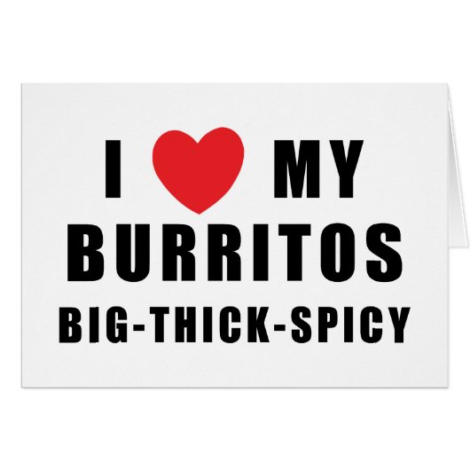 I Love Burritos Cards (Front Horizontal)