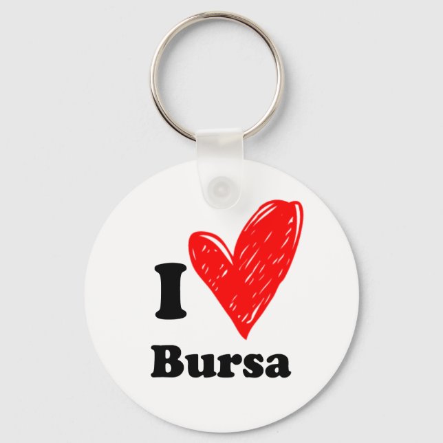 I Love Bursa Keychain (Front)