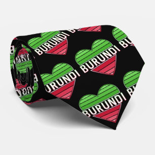 I Love Burundi, Burundian Heart Neck Tie