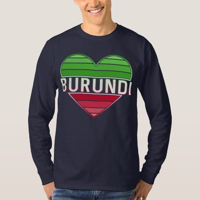 I Love Burundi, Burundian Heart T-Shirt (Front)